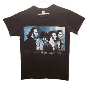 The Beatles Band Photo Graphic T Shirt Mens Size Medium Black Classic Rock Music